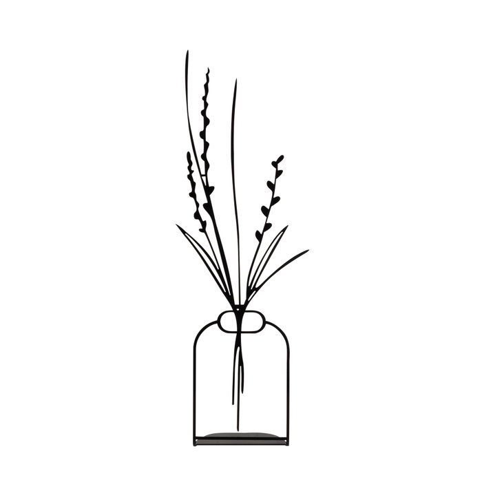 Aberto Design Flowerpot - 3 Objeto decorativo de metal Negro Aberto Design Flowerpot - 3 Objeto decorativo de metal Negro